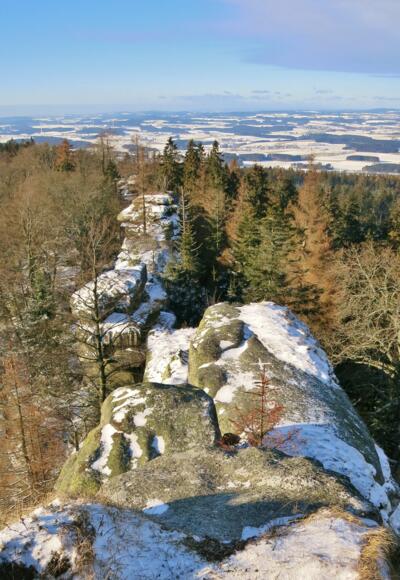 Blick über das Waldsteim-Massiv nach Nordwesten