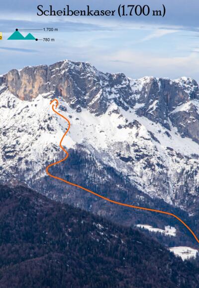 Übersichtsbild Skimo Scheibenkaser - Topo