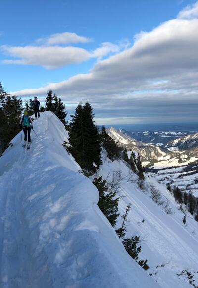 Weg über die Jägernase am Grat entlang