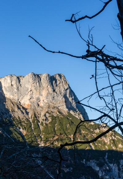 Der Berchtesgadener Hochthron am Untersberg mit der Südwand.