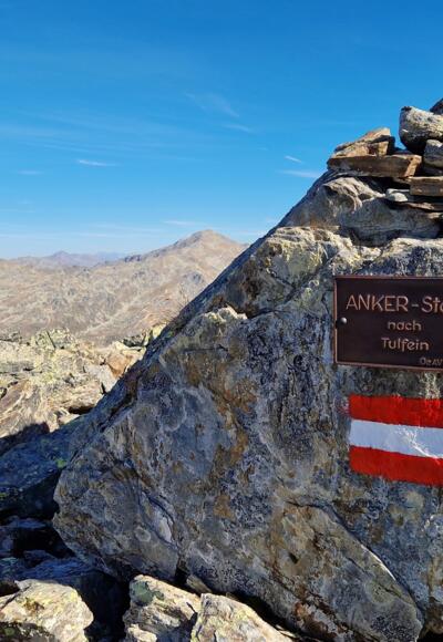 Beginn Fritz-Anker-Steig am Glungezer
