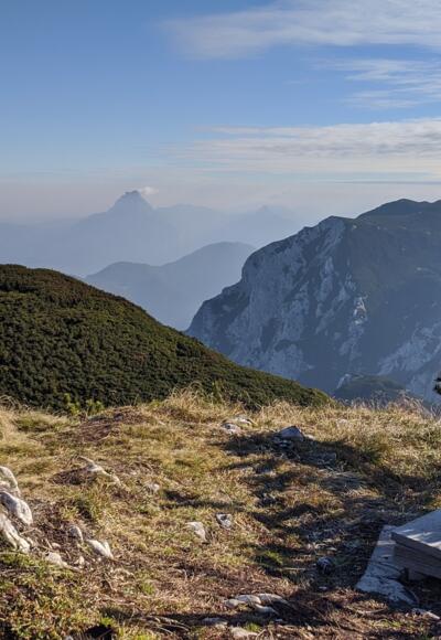 In der Ferne der Traunstein