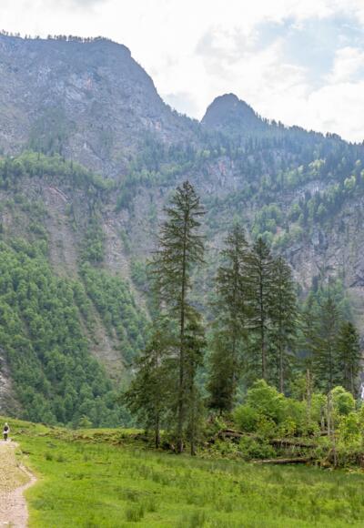 Blick auf den Röthbachfall, den höchsten Wasserfall Deutschlands.