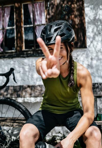 Mit Super.Natural beim Radfahren