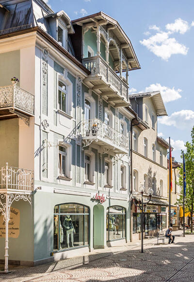 Die Fußgängerzone Bad Reichenhall