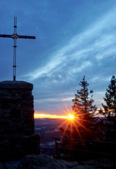 Sonnenuntergang am Großen Falkenstein