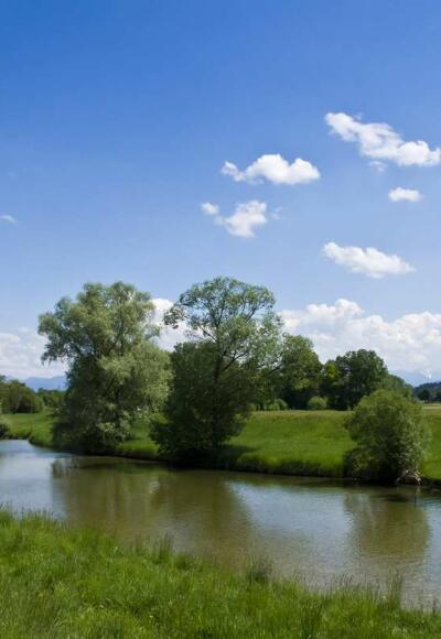 Bilderbuchlandschaft entlang der Mangfall