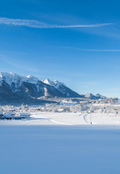 Blick auf Inzell und die Chiemgauer Alpen
