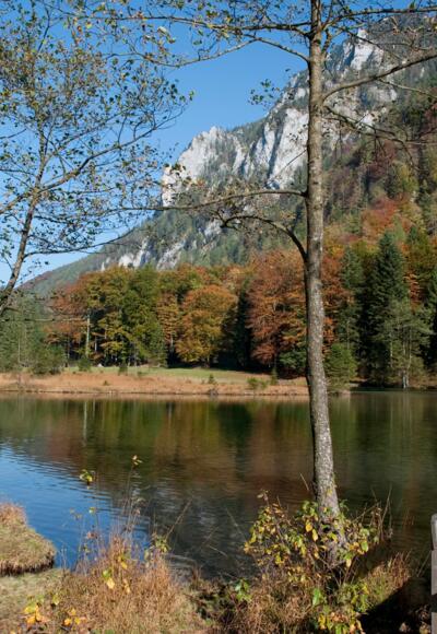 Inzell/Chiemgau im Herbst - der idyllisch gelegene Falkensee