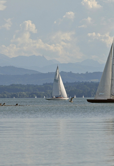 Panoramablick von der Promenade Herrsching.