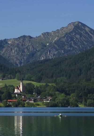 Altwiessee mit dem Kampen im Hintergrund