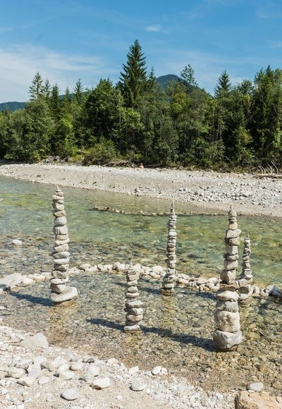 Stoamandl an der Isar