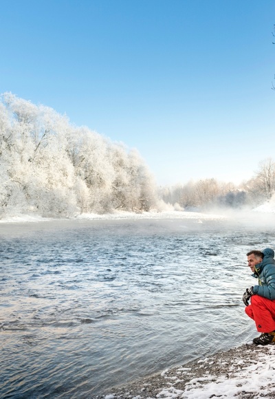 Winterwanderung entlang der Isar