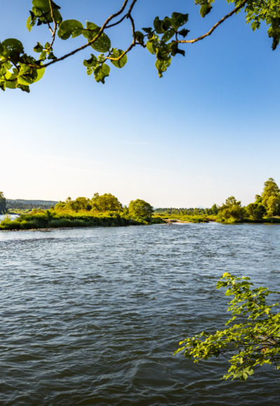 Zusammenfluss Isar und Loisach