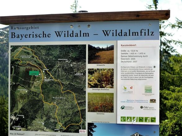 RAMSAR-Infotafel an der Gufferthütte