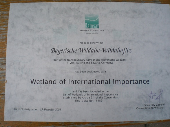 RAMSAR Urkunde