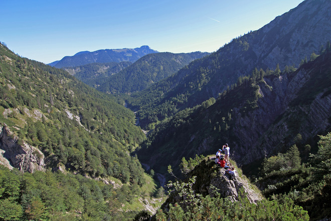 Blick zurück in die Wolfsschlucht
