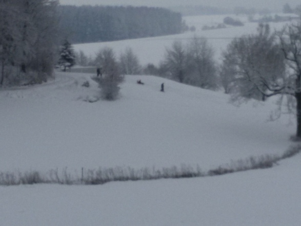 Winterlandschaft über Isen