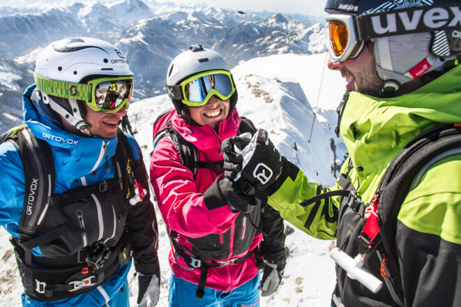 Gipfeltreffen mit Freunden.