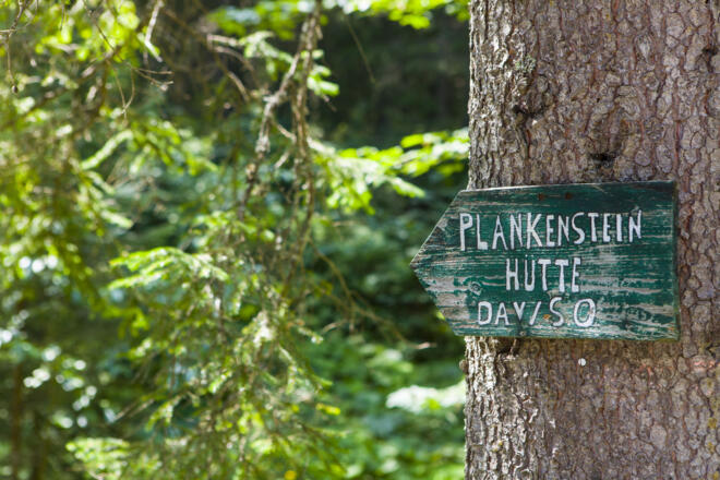 Wegweiser zur Blankensteinhütte