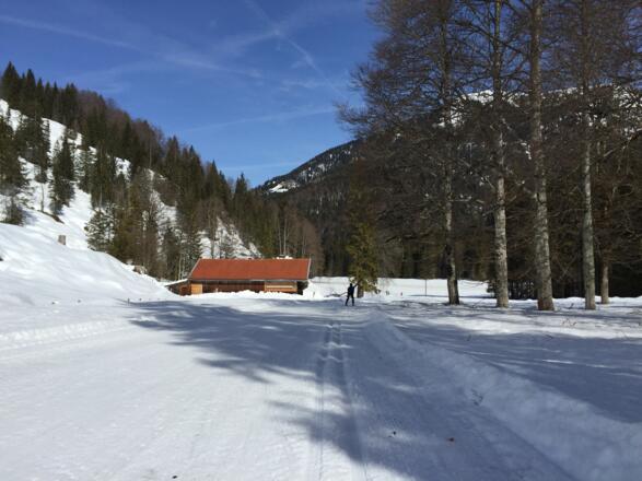 Abfahrt von der Bäckeralm, Vorsicht bei Eis!