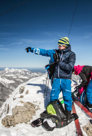 Am Gipfel angekommen.