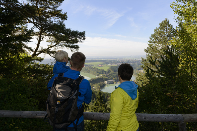 Aussichtspunkt  Kalvarienberg auf Lech und Schongau