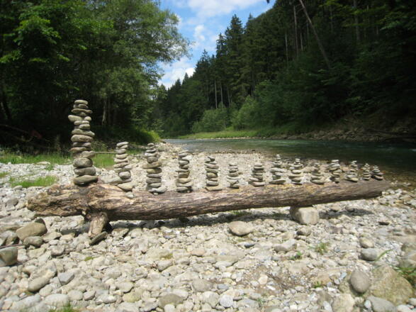 Steinmandl an der Ammer