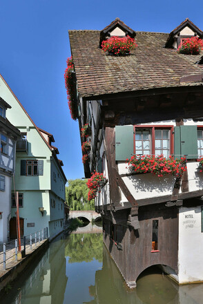 Schiefes Haus im Ulmer Fischerviertel