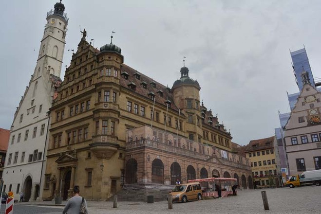 Das Rathaus in Rothenburg.