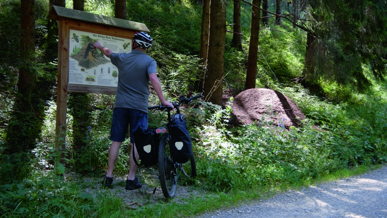 Unterwegs auf der Achse 1 der Schlossparkradrunde