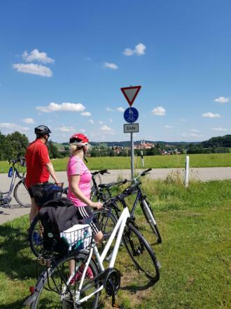 Radweg Ende vor Ottobeuren