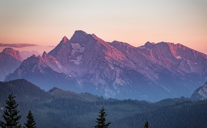 Blick vom Predigtstuhl zum Blaueisgletscher