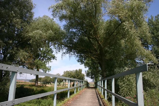 Brücklein über den Vilsflutkanal bei Eichendorf.