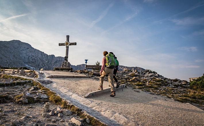Wanderer auf dem Weg zum Kehlstein