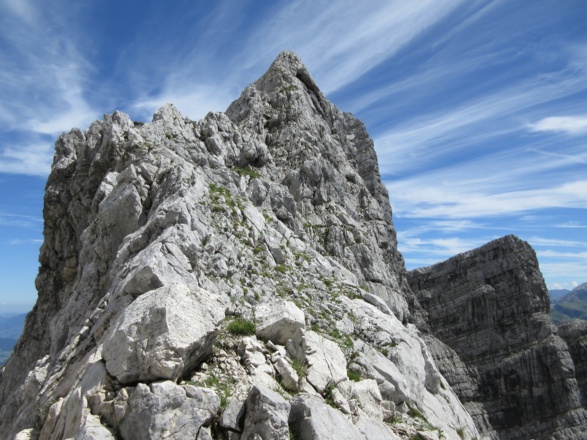 Blick von der Scharte auf das 5. und 6. Watzmannkind