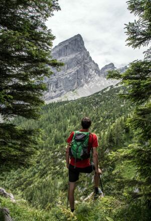 Blick vom Falzsteig zum Kleinen Watzmann