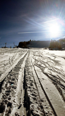 Ab Oberau weiter neben der Piste 