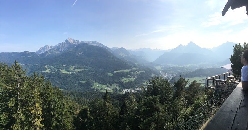 Panorama Aufnahme der Berchtesgardener Bergwelt