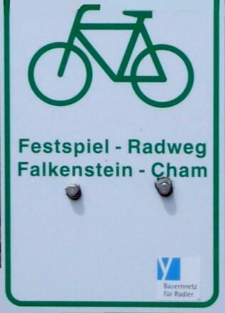 Markierung Festspiel-Radweg