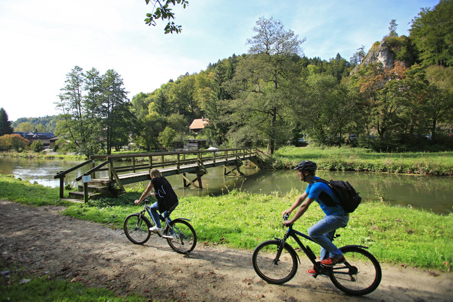 Radler an der Pegnitz