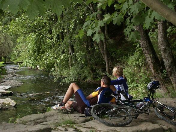 Radfahrer im Frankenwald