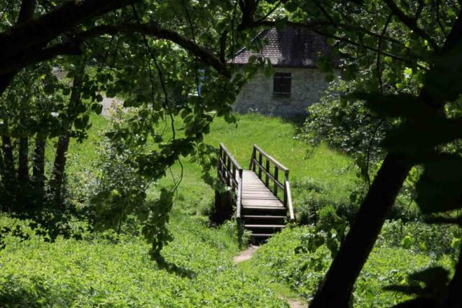 Wandererbrücke über die Wiesent