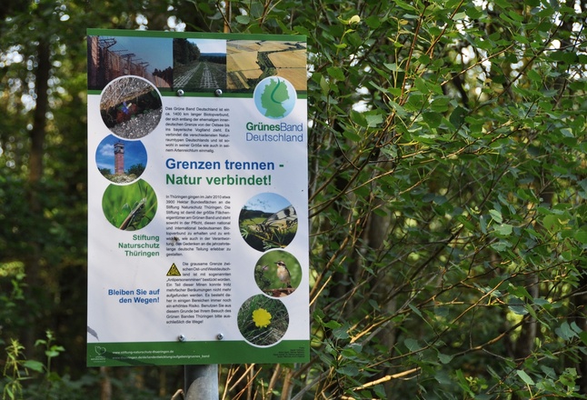 Das Grüne Band in Coburg.Rennsteig