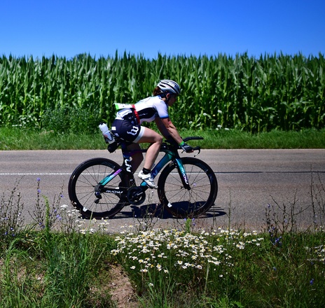 Rennradfahrerin