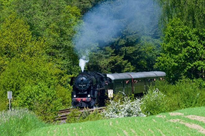 Dampflokfahrt auf der Schiefen Ebene