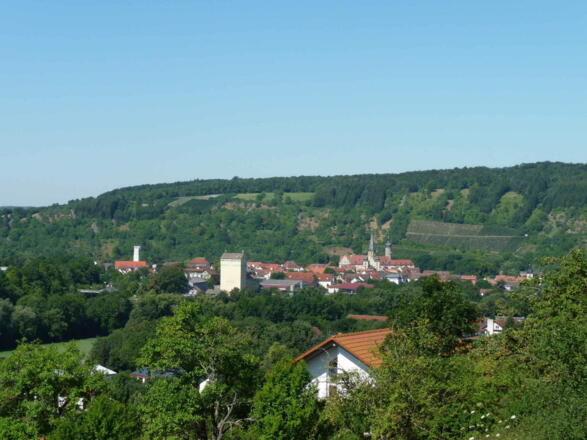 Blick vom Karlsberg auf Weikersheim 