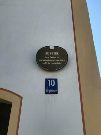 Plakette St. Peter Kirche