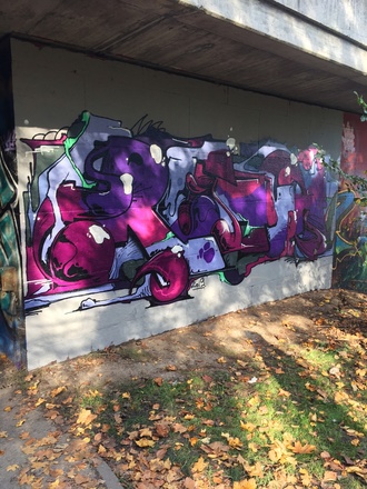 Westseite der Brudermühlbrücke, Okt 2019