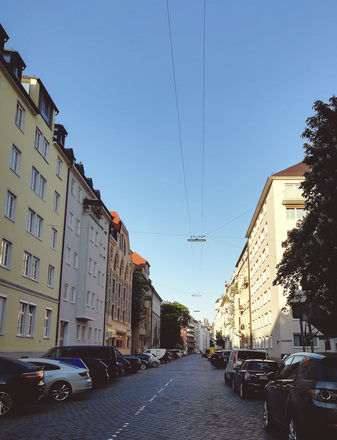 Die Ainmillerstraße in Schwabing-West